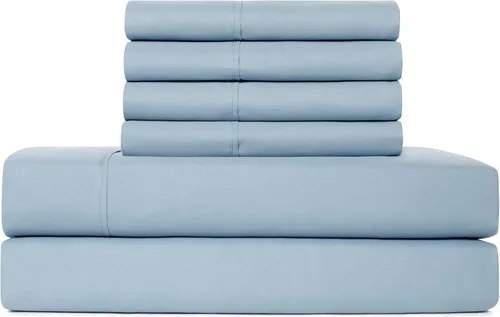 Miniatura 15 de Juego de sábanas tamaño individual XL de 4 piezas con 2 fundas de almohada envolventes, sábanas de microfibra suave de bolsillo profundo