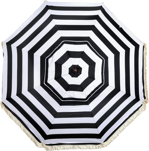 Miniatura 3 de Hula - Sombrilla Tiki de paja tropical, palapa, rafia, tiki hut, sombrilla hawaiana para patio con flecos, sombrilla bohemia de 6 pies 8 pies y 9