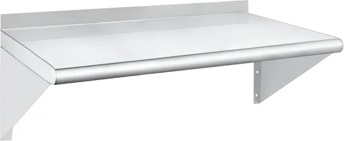 Miniatura 8 de HARDURA Estante de acero inoxidable de 12 x 48 pulgadas, estantes comerciales de 250 libras, estantería de metal para montaje en pared con protector