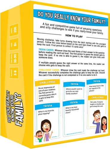Miniatura 6 de ¿Realmente conoces a tu familia? Un divertido juego familiar lleno de temas de conversación y desafíos - Ideal para niños, adolescentes y adultos