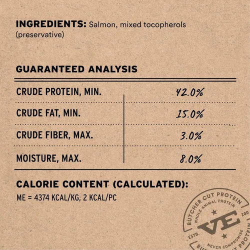 Miniatura 3 de Vital Essentials Golosinas liofilizadas para gatos Mordeduras de salmón, proteína única Calidad premium Sin granos, golosinas crujientes