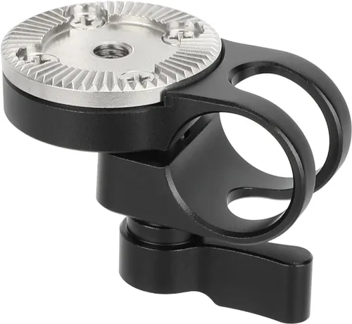 Miniatura 5 de CAMVATE Abrazadera de varilla de 0.748 in con roseta estilo ARRI (negro)