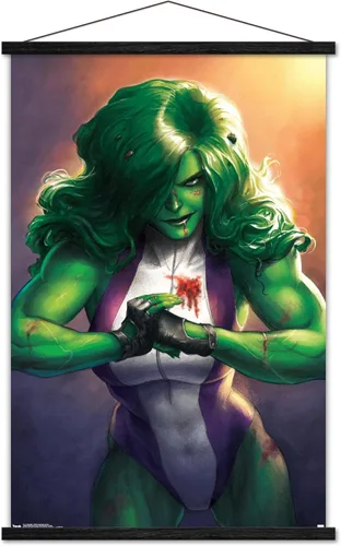 Miniatura 7 de Trends International Marvel Comics - She-Hulk - Totally Awesome Hulk - Póster de pared con portada #4, 14.725 x 22.375 pulgadas, versión enmarcada