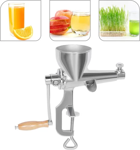 Miniatura 6 de Exprimidor manual de pasto de trigo, exprimidor manual de hierba de trigo de acero inoxidable, herramienta extractor de jugo para frutas, manzanas