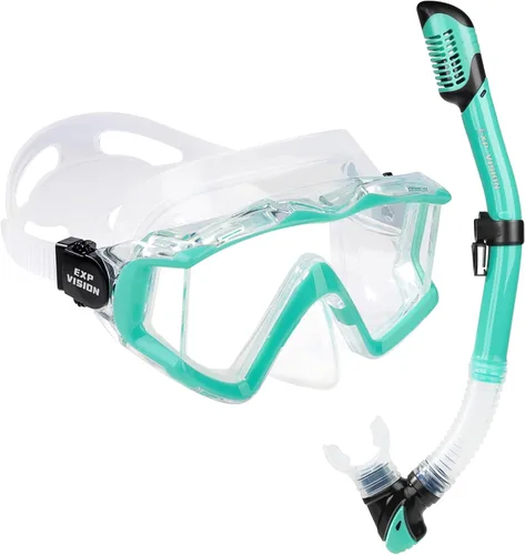 Miniatura 12 de Máscara de buceo Pano 3 para adultos, máscara de esnórquel de vidrio templado, máscara de natación antivaho sin fugas, gafas de natación con Azul
