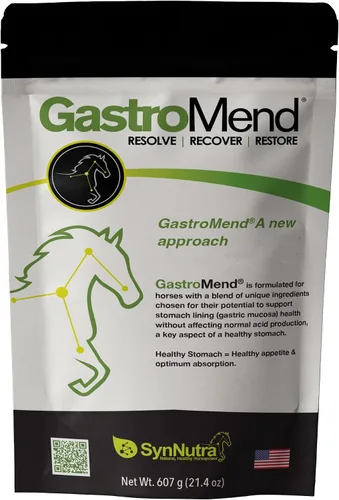 Miniatura 9 de G-Chill Soporte digestivo y composure para caballos – Combinación de GastroMend + SynNutra SynChill – 30 dosis – Apoya la integridad del estómago