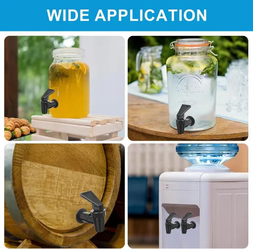 Miniatura 7 de Juego de 2 grifos de repuesto sin BPA, reutilizables, a prueba de fugas, para dispensadores de agua domésticos, dispensadores de bebidas
