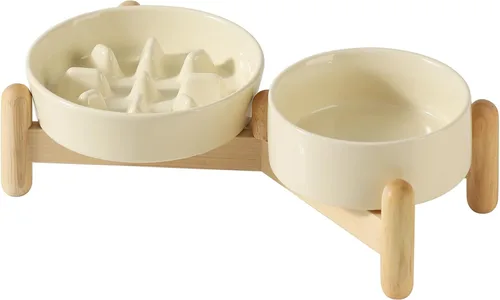 Miniatura 47 de Havniva Tazón de cerámica de 0.9 tazas para perros de alimentación lenta para perros pequeños, alimentador lento para mascotas de 6.1 pulgadas, 1 x