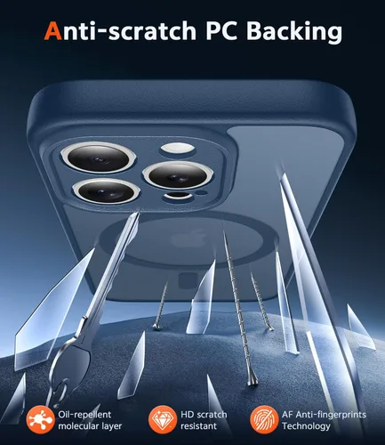 Miniatura 489 de FNTCASE Funda para iPhone 13 Pro-Max: Fundas magnéticas transparentes compatibles con Magsafe Slim anti amarillamiento protección contra caídas