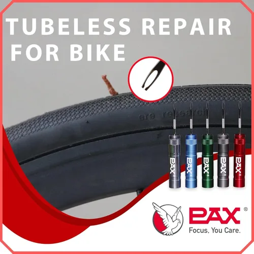 Miniatura 5 de PAX Kit de reparación de neumáticos de bicicleta sin cámara de 12 piezas, incluye recipiente de almacenamiento, herramienta de enchufe, 10 tiras