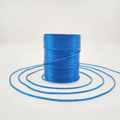 Miniatura 11 de 2 mm 330 Pies de Cordón de Nylon Satinado para Hacer Joyería, Pulseras, Collares, Hilo para Enhebrar, Rattail, Macramé, Kumihimo, Nudo Chino