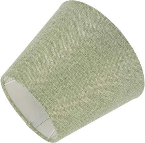 Beaupretty Pantalla de tambor E14 con clip en pantallas de repuesto enchufables para lámpara colgante para sala de estar, hogar, hotel, verde