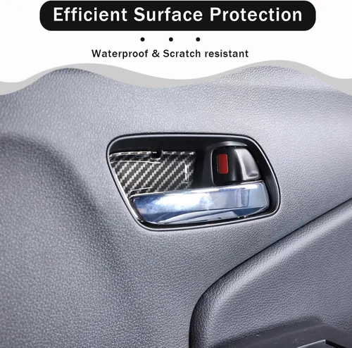 Miniatura 3 de Cubierta interior de la manija de la puerta para Honda Pilot 2016-2022, 4 piezas de material ABS de material ABS accesorios protectores de marco