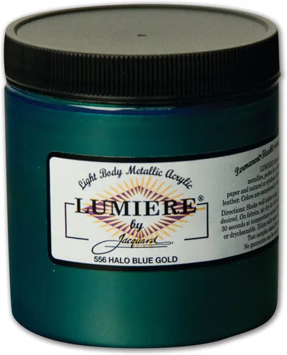 Miniatura 12 de Jacquard Lumiere Pintura para Tela de 2.25oz Turquesa Nacarado - Pintura Metálica para Tela, Cuero, Lienzo, Papel y Madera - Pintura Acrílica