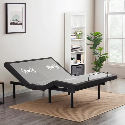 Nestl Marco de Cama Ajustable, Marco de Cama de Masaje Ajustable de Espacio Cero, Base de Cama Ajustable con Masaje de Cabeza y Pies, Control Remoto