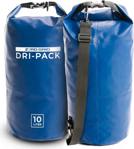 Zero Grid Bolsa seca impermeable – La bolsa de secado flotante se mantiene seca tamaños de 10L/20L/30L/40L para mochileros, kayak, canotaje, Azul