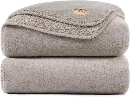 Miniatura 18 de UGG Whitecap Manta de Felpa Suave y Mullida de Forro Polar para Sofá o Cama, Decoración del Hogar, Manta de Invierno, Lavable a Máquina, 50 pulgadas