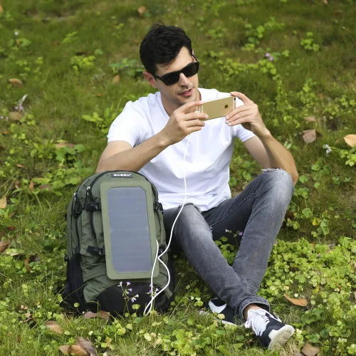 Miniatura 8 de Carga solar del panel solar de la mochila 7W para los teléfonos celulares y la fuente de alimentación del dispositivo 5V