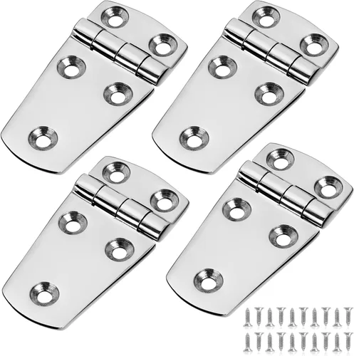 Bisagras de escotilla de barco marino de acero inoxidable, 3 pulgadas x 1.5 pulgadas (2.992 x 1.496 in), 5 agujeros, sin ruido, acero inoxidable 316