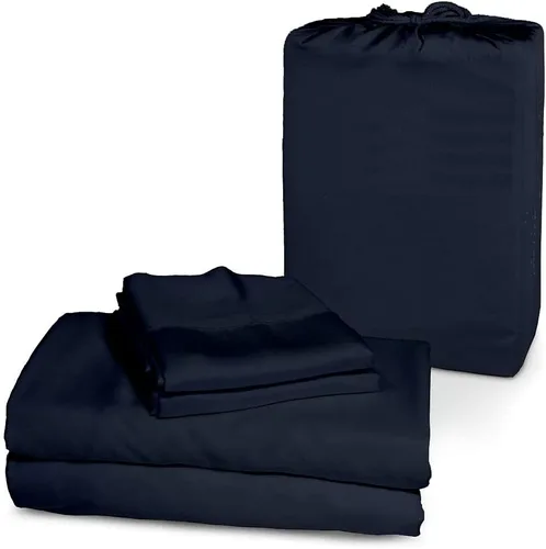 Miniatura 11 de Femini Fashion Juego de sábanas de 4 piezas con bolsillos extra profundos de 1000 hilos, 100% algodón orgánico, bolsillo profundo de 30 pulgadas