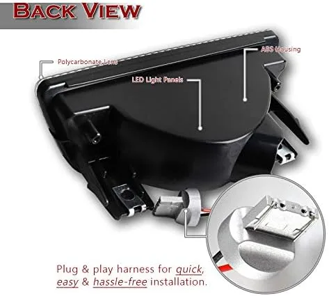 Miniatura 3 de Luz reflectora de parachoques trasero, luz de freno antiniebla, luz de advertencia compatible con Nissan X-Trail 2008-2013 Bar Lamp con 27-LED