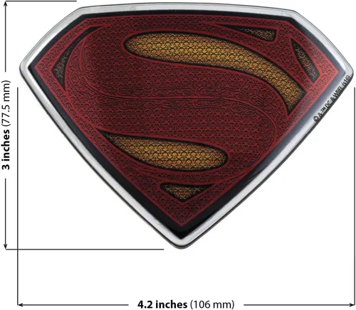 Miniatura 2 de Fan Emblems Pegatina cromada para coche Superman - Batman v Superman: Dawn of Justice Logo