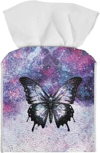 Miniatura 11 de Lindas decoraciones de ajolote con estampado de animales, caja de pañuelos de cuero, soporte de Navidad, organizador de papel de seda impermeable