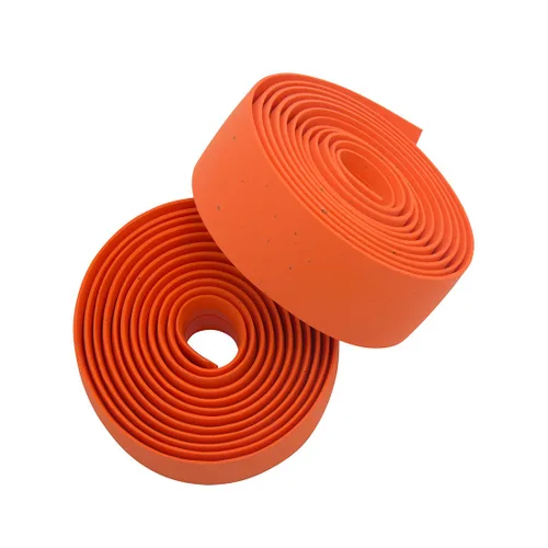 Cinta para manubrio de bicicletas Planet Bike GEL con tapones reflectantes Naranja