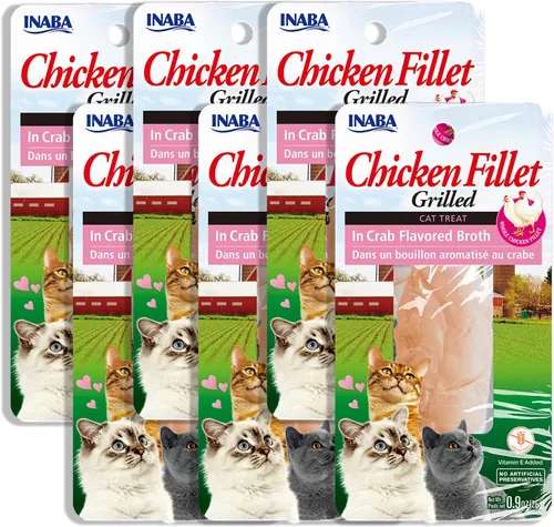 Miniatura 11 de INABA Natural, Filetes de Pollo a la Parrilla Cortados a Mano de Primera Calidad, Premios/Complemento/Suplemento para Gatos con Vitamina E