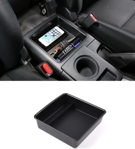 Compatible con Toyota FJ Cruiser 2007-2021 Bandeja organizadora de consola central, caja de almacenamiento para reposabrazos, contenedor de