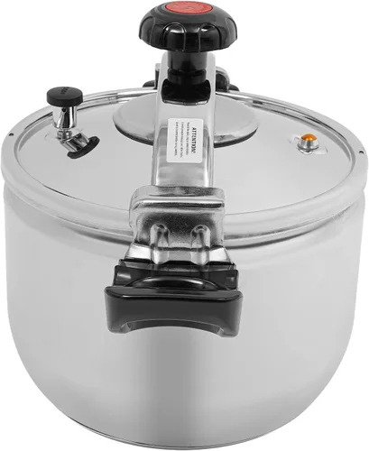Miniatura 7 de Olla de presión de acero inoxidable de 11.6 cuartos de galón, lata a presión de gran capacidad, olla de presión comercial tipo abrazadera, válvulas
