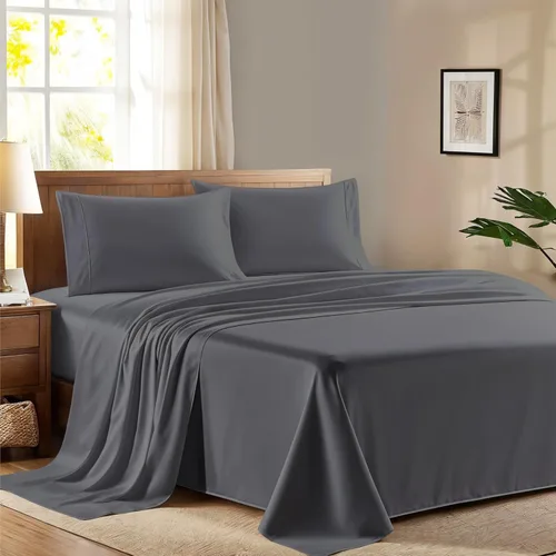 Miniatura 26 de Juego de sábanas 100% algodón egipcio para cama individual, sábanas de lujo de la serie 600 refinadas para cama de tamaño individual