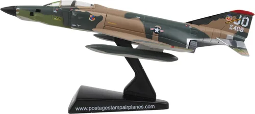 Miniatura 5 de Daron F-4 Phantom II™ Modelo de camuflaje fundido a presión del sudeste asiático, réplica de caza-bombardero supersónico a escala 1:155 con soporte