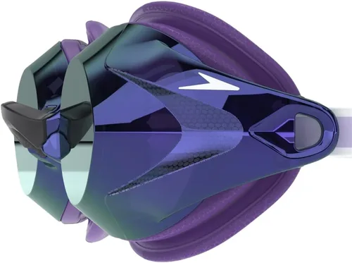 Miniatura 5 de Speedo Gafas de natación para mujer Vanquisher 3.0 con espejo Antiempaña, protección UV, lente ocular 360, ajuste para carreras de mujer Púrpura