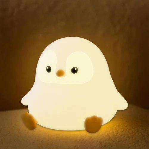 Miniatura 10 de UNEEDE Bonita luz nocturna de Capibara, novedosa luz nocturna de silicona de animales para guardería, lámpara de mesa de cabecera recargable
