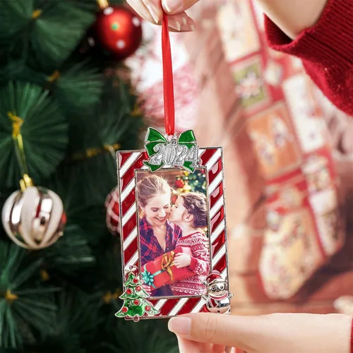Miniatura 5 de FKOG 2025 Adornos de Árbol de Navidad con Marco de Fotos, Adornos Colgantes de Árbol de Navidad para Familia, Personas Mayores, Deportes, Escuela