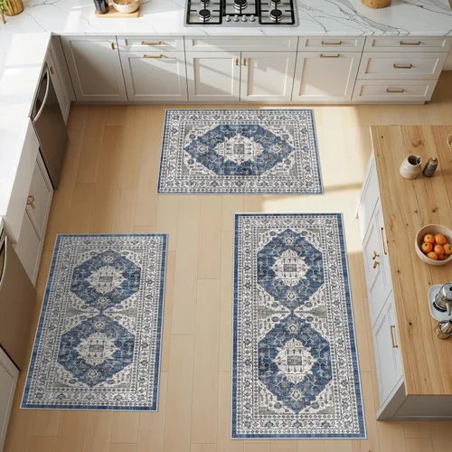 Miniatura 81 de Alfombra lavable para pasillo - 2x7 alfombras de cocina, alfombra para entrada, alfombra vintage, suave, alfombra antideslizante para piso, alfombra
