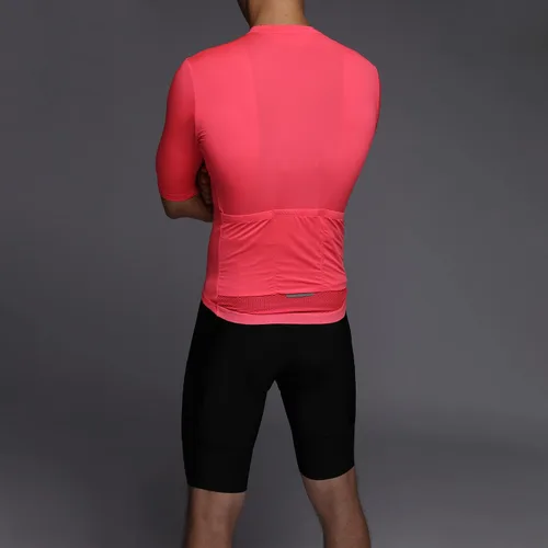 Miniatura 5 de RISESBIK Men's Cycling Jersey Zipper Pocket Short Sleeve Lightweight Aero Race Fit Bike Jersey, UPF 50+ Biking Cycling Shirt