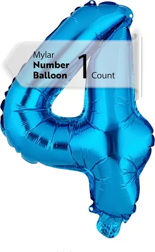 Miniatura 42 de Restaurantware-Balloonify Globo de Número de 16 Pulgadas, 1 Globo Digital para Fiesta - Número 5, Auto-Sellado, Acabado de Mylar de Folio Dorado, Oro
