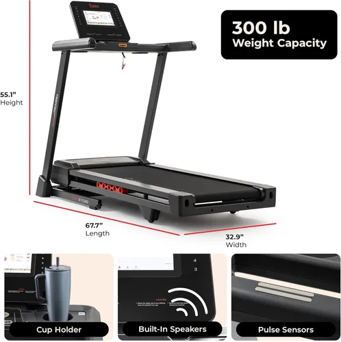 Miniatura 6 de Sunny Health & Fitness Exercise Treadmills Double Deck Sizes and Incline Features with Bluetooth & SunnyFit App