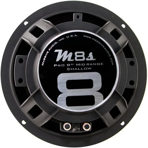 Miniatura 3 de Massive Audio M6S - Altavoz de rango medio de montaje poco profundo de 6.5 pulgadas 200 W máximo, 4 ohmios, diseño delgado, audio de coche de alta