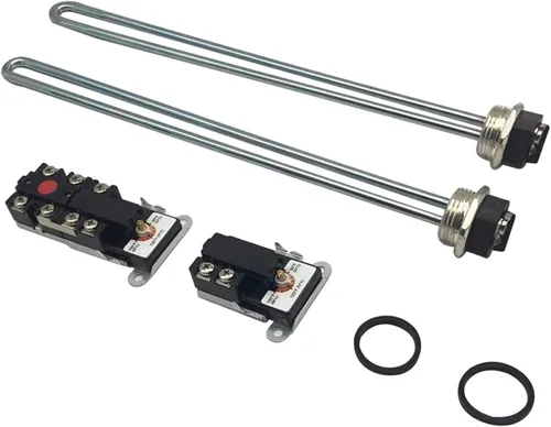 Kit de ajuste del calentador de agua eléctrico, incluye dos elementos de calentador de agua de 4500 W 240 V, termostato superior, termostato EWH-01