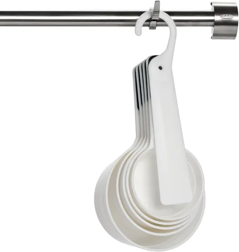 Miniatura 5 de OXO Good Grips - Tazas medidoras de plástico, 6 piezas, color blanco