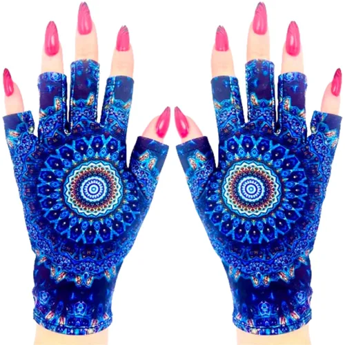 Miniatura 50 de ManiGlovz - Guantes de uñas originales con protección UPF 50+ UV Guantes de manicura de gel y guantes anti UV sin dedos para mujeres Se pueden