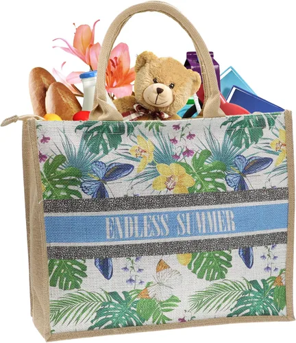 Miniatura 76 de Bolso grande de paja para mujer, tejido de ratán, bolso de playa de verano, a rayas