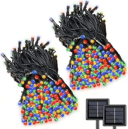Miniatura 14 de Luces de Cadena Solares Luces de Navidad Solares 200 LED 72 Pies 8 Modos Luces de Cadena para Exteriores Impermeables para Jardín Fiesta Patio Hogar