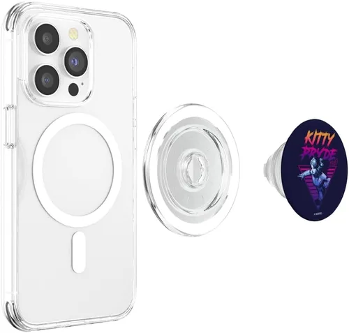 Miniatura 4 de Marvel X-Men Kitty Pryde Retro Neon Triangle PopSockets MagSafe PopGrip para iPhone