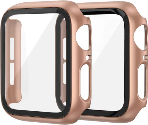 Miniatura 13 de EDIMENS Paquete de 2 fundas rígidas de policarbonato compatibles con Apple Watch Series 6, SE, 5/4 de 1.575 pulgadas, para mujeres y hombres, funda