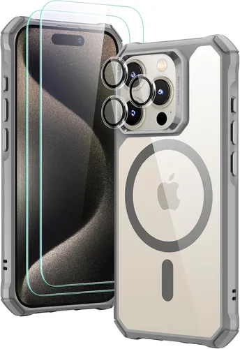 Miniatura 9 de ESR Funda para iPhone 15 Pro, compatible con MagSafe, protección de grado militar, esquinas de protección de aire a prueba de golpes, parte trasera