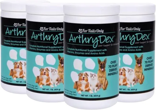 YOUNGEVITY Arthrydex - Suplemento nutricional completo | Vitaminas probióticas enzimas | Mascotas Huesos Saludables – Bote de 1 libra (paquete de 4)